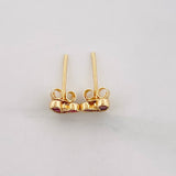 Topos Corazon Rubíes 0.54pts 1.15g / 7.11mm Oro Amarillo 18K
