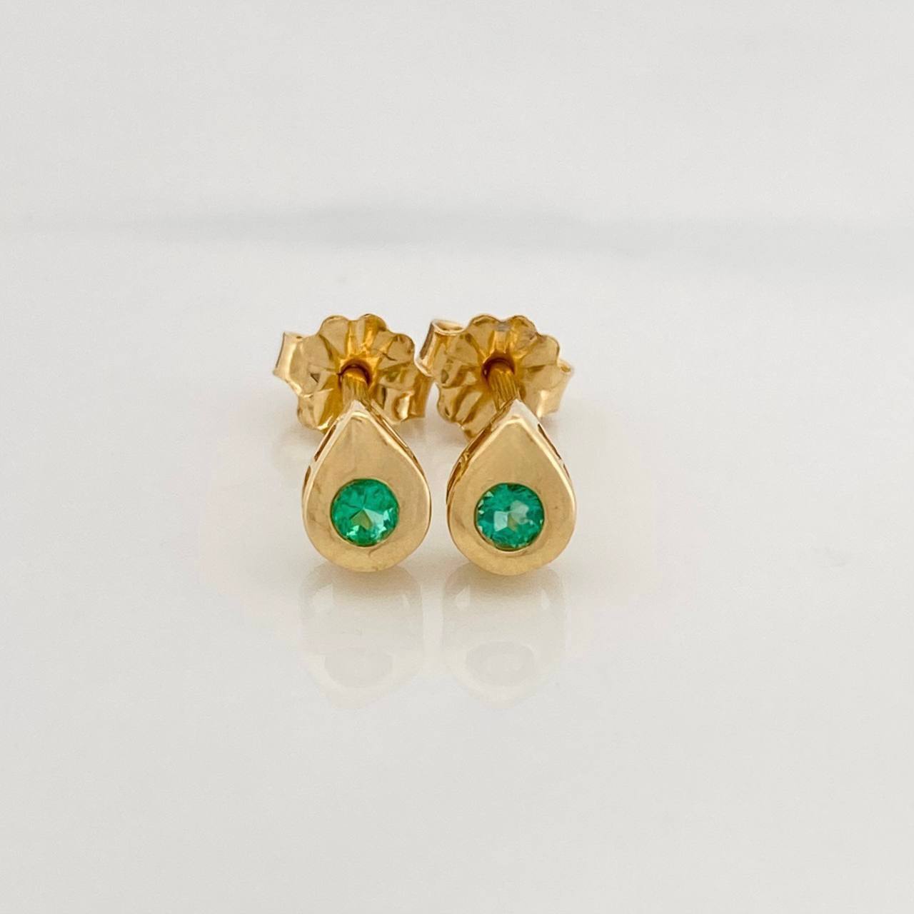Topos Gota Esmeraldas 10pts 1.15g / 4.32mm Oro Amarillo 18K