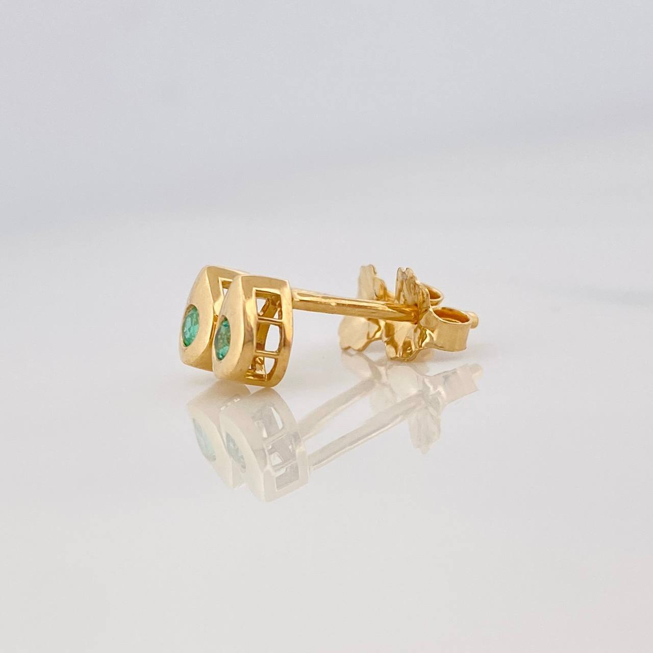 Topos Gota Esmeraldas 10pts 1.15g / 4.32mm Oro Amarillo 18K