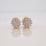 Topos Flor Tupida Diamantes 0.44pts 1.65g / 5.98mm Oro Amarillo 18K