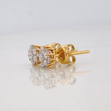 Topos Flor Tupida Diamantes 0.44pts 1.65g / 5.98mm Oro Amarillo 18K