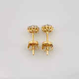 Topos Flor Tupida Diamantes 0.44pts 1.65g / 5.98mm Oro Amarillo 18K