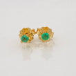 Topos Cuatro Garras Esmeraldas 0.12pts 0.75g / 2.69mm Oro Amarillo 18K