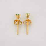 Topos Cuatro Garras Esmeraldas 0.12pts 0.75g / 2.69mm Oro Amarillo 18K