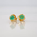 Topos Cuatro Garras Esmeraldas 20pts 0.8g / 3.12mm Oro Amarillo 18K