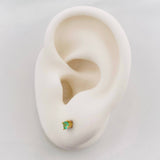Topos Cuatro Garras Esmeraldas 20pts 0.8g / 3.12mm Oro Amarillo 18K
