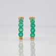 Candongas Omega Esmeraldas 0.97pts 2.5g / 1.05cm Oro Amarillo 18K