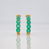 Candongas Omega Esmeraldas 0.97pts 2.5g / 1.05cm Oro Amarillo 18K