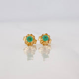 Topos Cuatro Garras Esmeraldas 0.12pts 0.75g / 2.7mm Oro Amarillo 18K