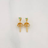 Topos Cuatro Garras Esmeraldas 0.12pts 0.75g / 2.7mm Oro Amarillo 18K