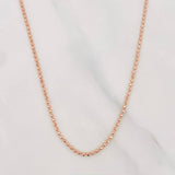Cadena Militar 4.1g / 45cm / 2mm Oro Rosa 18K