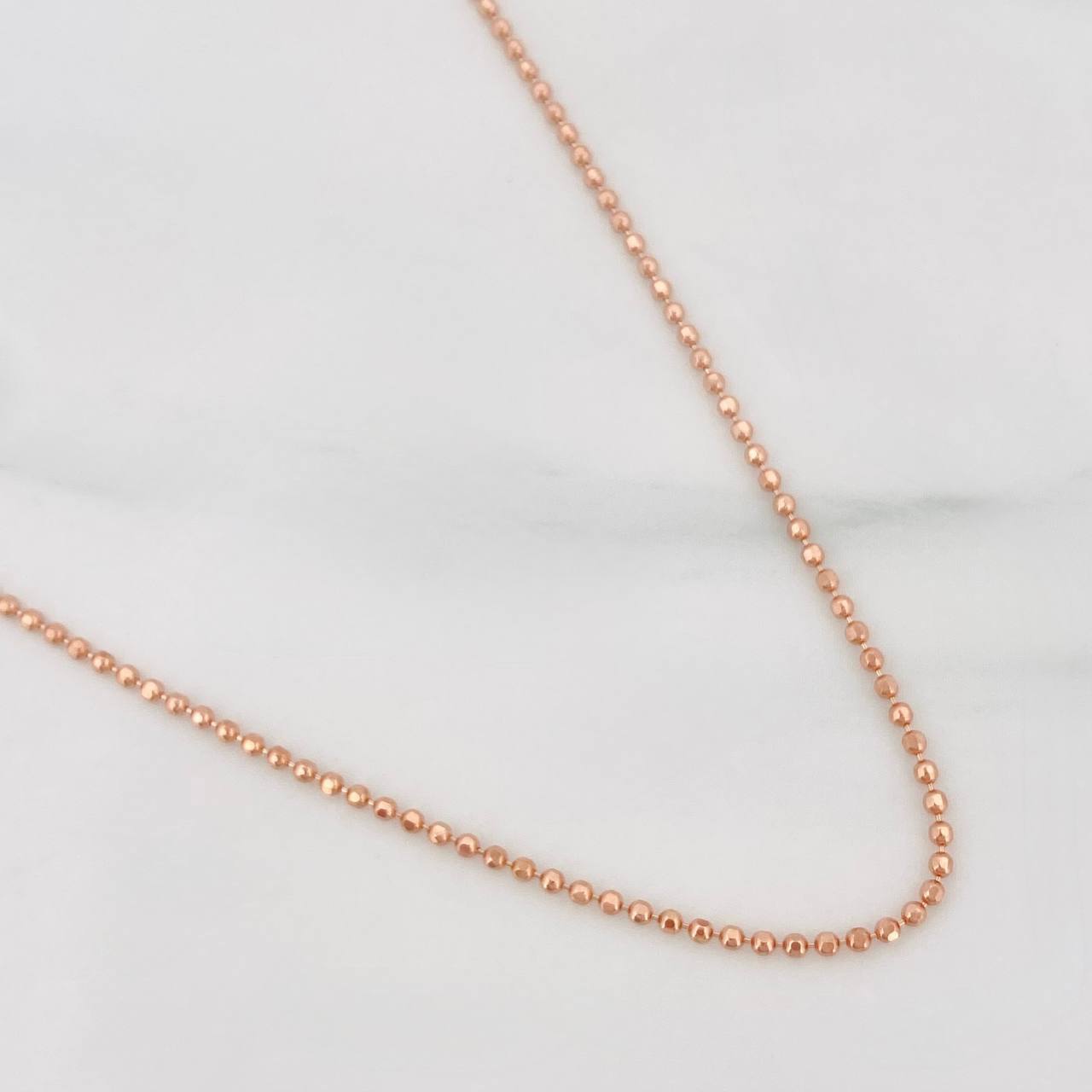 Cadena Militar 4.1g / 45cm / 2mm Oro Rosa 18K