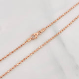 Cadena Militar 4.1g / 45cm / 2mm Oro Rosa 18K