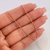 Cadena Militar 4.1g / 45cm / 2mm Oro Rosa 18K