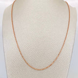 Cadena Militar 4.1g / 45cm / 2mm Oro Rosa 18K