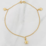 Tobillera Rolo Figuras 2.95g / 23.05cm / 2.08mm Oro Amarillo 18K