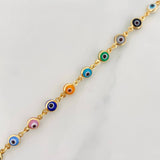 Pulso Ojos Turcos 3.75g / 19cm / 4.86mm Oro Amarillo 18K