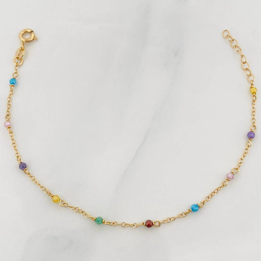 Pulso Bebé Aro Seguido 1g / 14cm / 1.32mm Oro Amarillo 18K