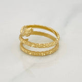 Anillo Serpiente Diamantada 4.4g / T7 1/2 Oro Amarillo 18K