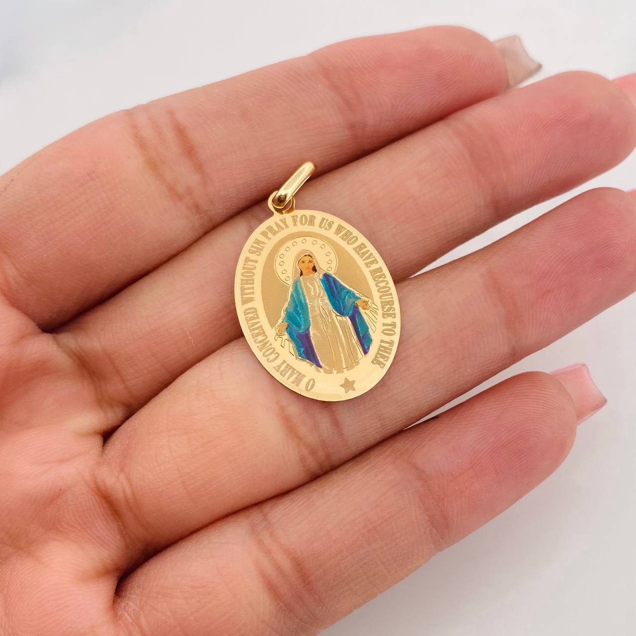 Dije Virgen de la Milagrosa 2g / 3.03cm Oro Amarillo 18K