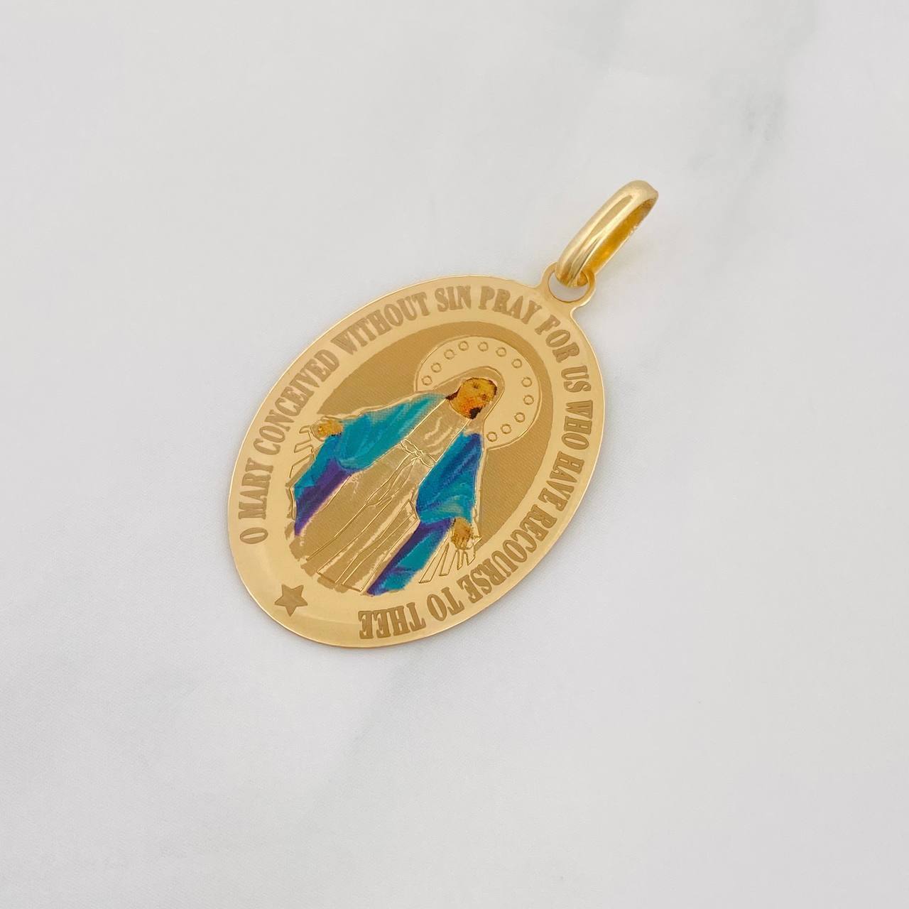 Dije Virgen de la Milagrosa 2g / 3.03cm Oro Amarillo 18K
