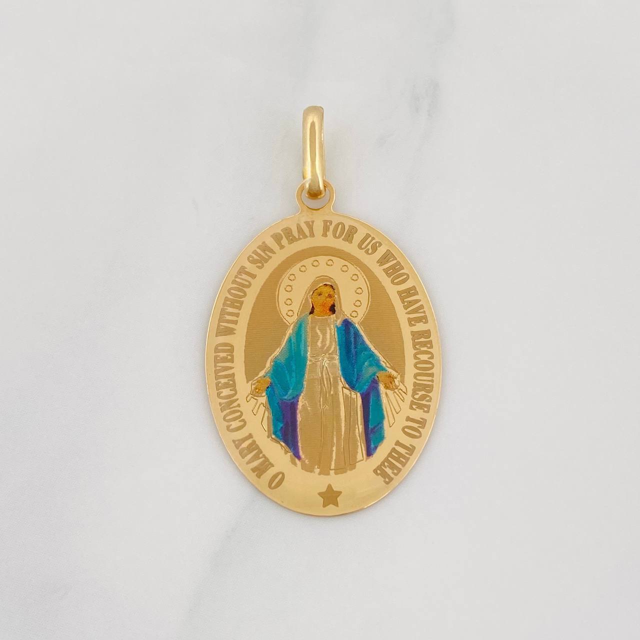Dije Virgen de la Milagrosa 2g / 3.03cm Oro Amarillo 18K
