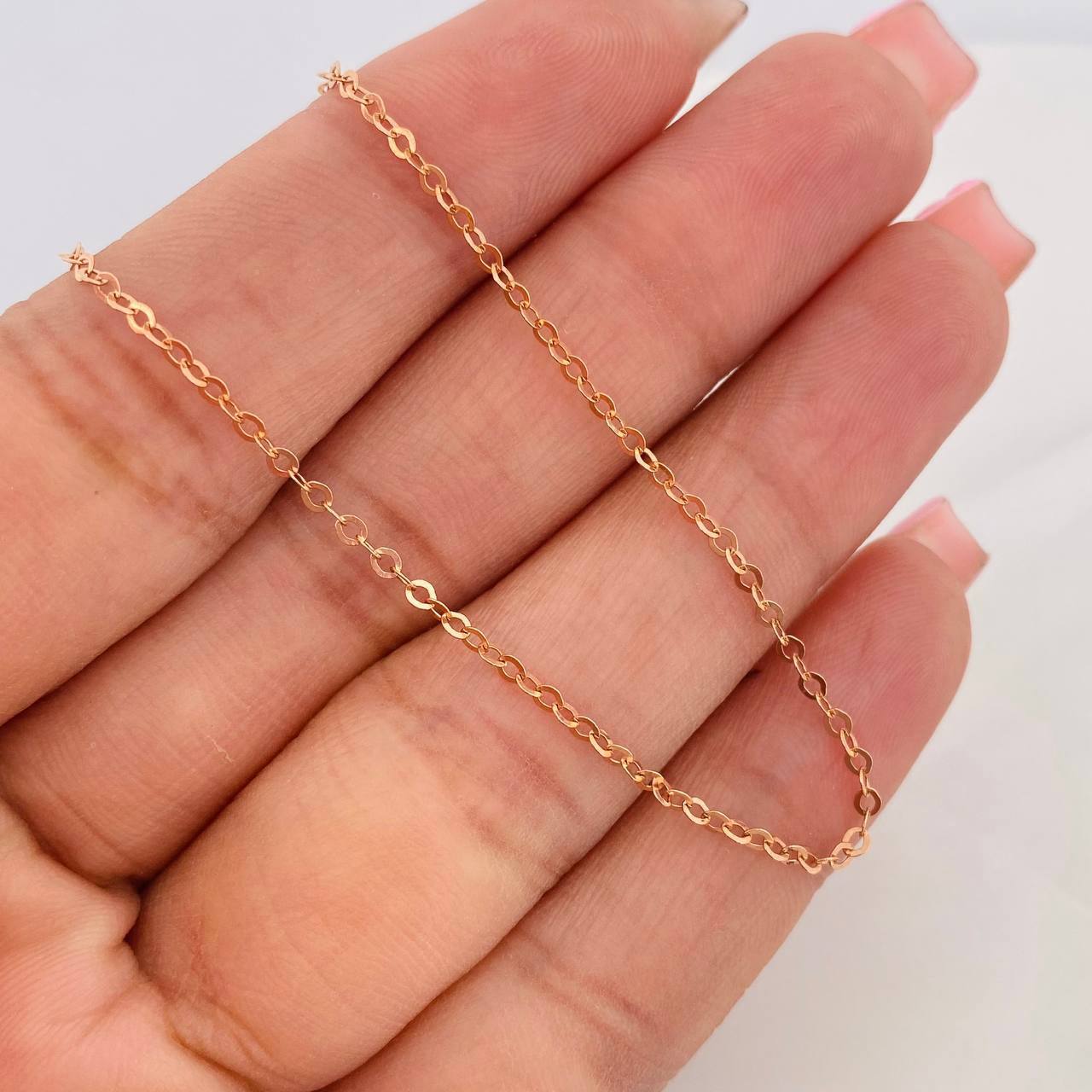 Cadena Aro Seguido 1.45g / 40cm / 1.75mm Oro Rosa 18K
