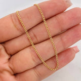 Cadena Cubana 1.15g / 40cm / 1.59mm Oro Amarillo 18K