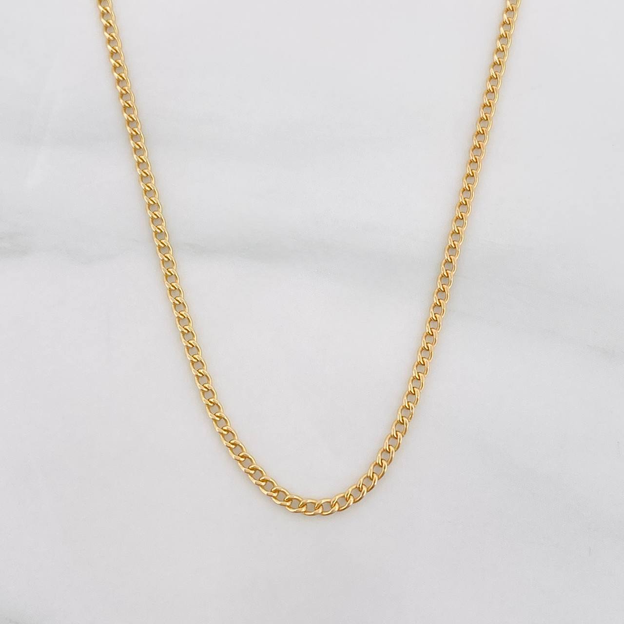 Cadena Cubana 1.15g / 40cm / 1.59mm Oro Amarillo 18K