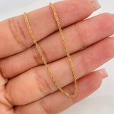 Cadena Singapur 1.45g / 40cm / 1.44mm Oro Amarillo 18K