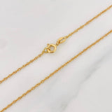 Cadena Singapur 1.45g / 40cm / 1.44mm Oro Amarillo 18K
