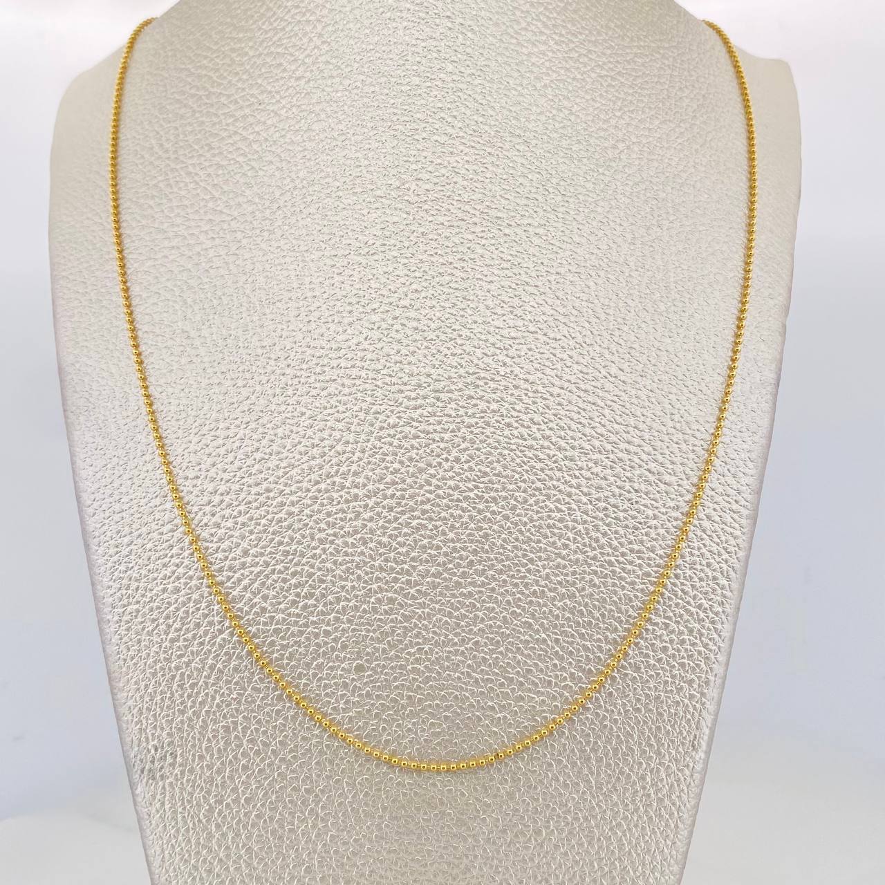 Cadena Militar 3.15g / 50cm / 1.24mm Oro Amarillo 18K