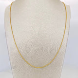 Cadena Militar 3.15g / 50cm / 1.24mm Oro Amarillo 18K