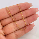 Cadena Militar 3.15g / 50cm / 1.24mm Oro Amarillo 18K