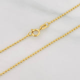 Cadena Militar 3.15g / 50cm / 1.24mm Oro Amarillo 18K