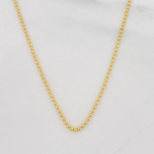 Cadena Militar 3.15g / 50cm / 1.24mm Oro Amarillo 18K