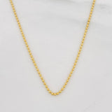 Cadena Militar 3.15g / 50cm / 1.24mm Oro Amarillo 18K