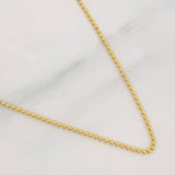 Cadena Militar 3.15g / 50cm / 1.24mm Oro Amarillo 18K