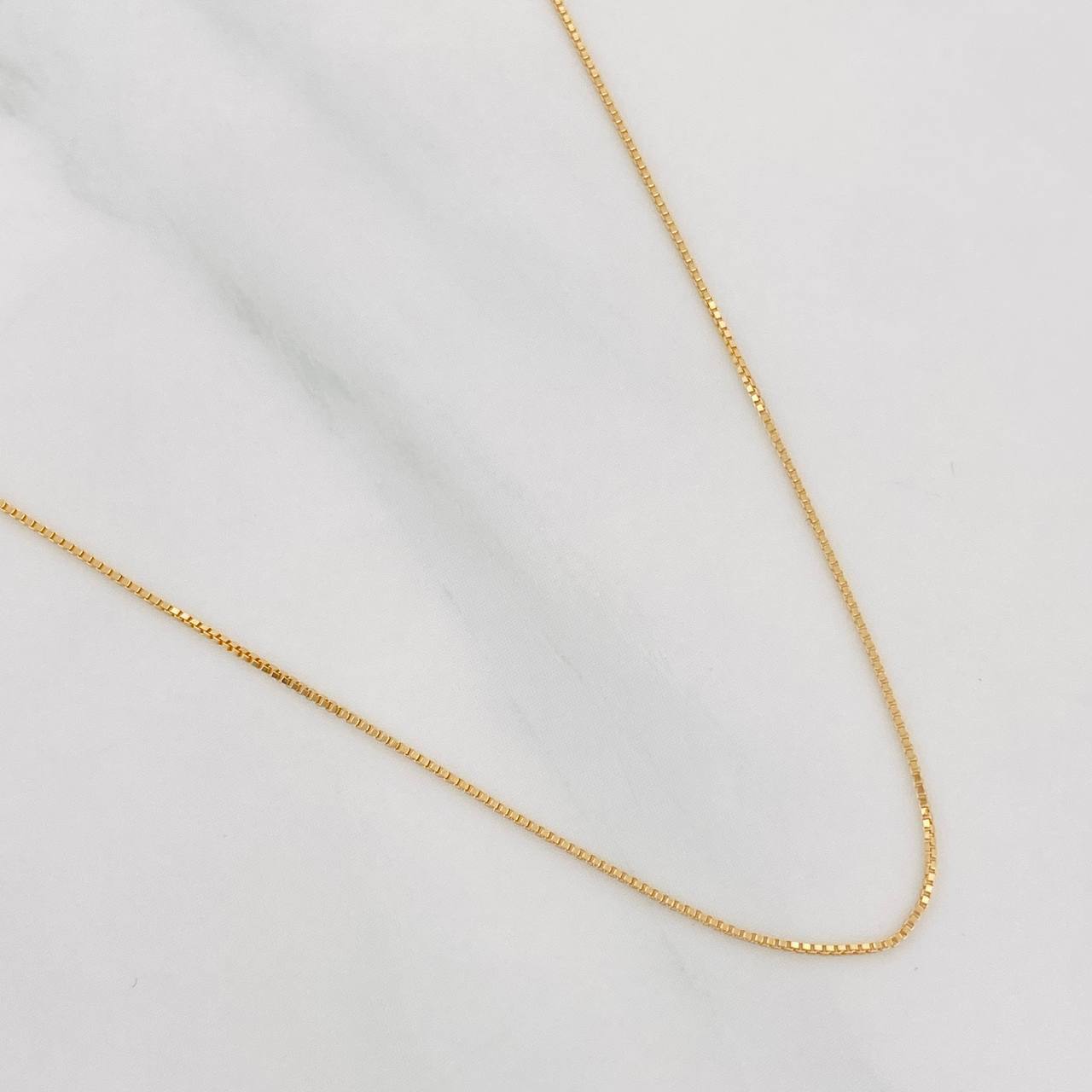Cadena Veneciana 0.9g / 40cm / 0.58mm Oro Amarillo 18K