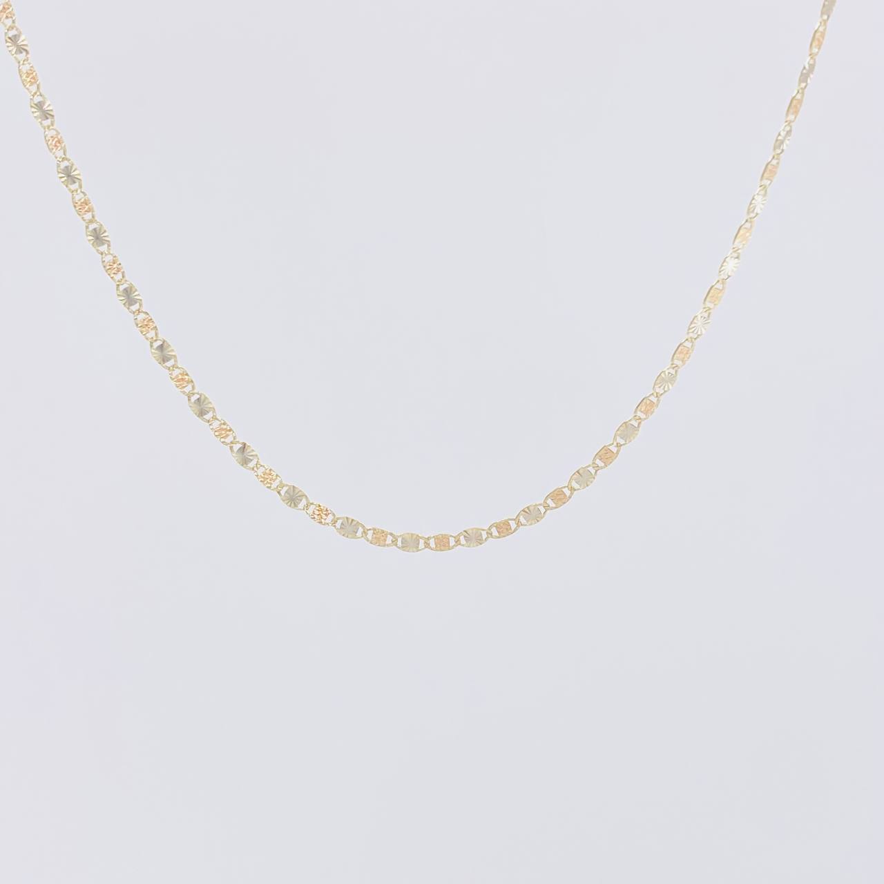 Cadena Escalera Diamantada 2.55g / 60cm / 1.8mm Tres Oros 18K