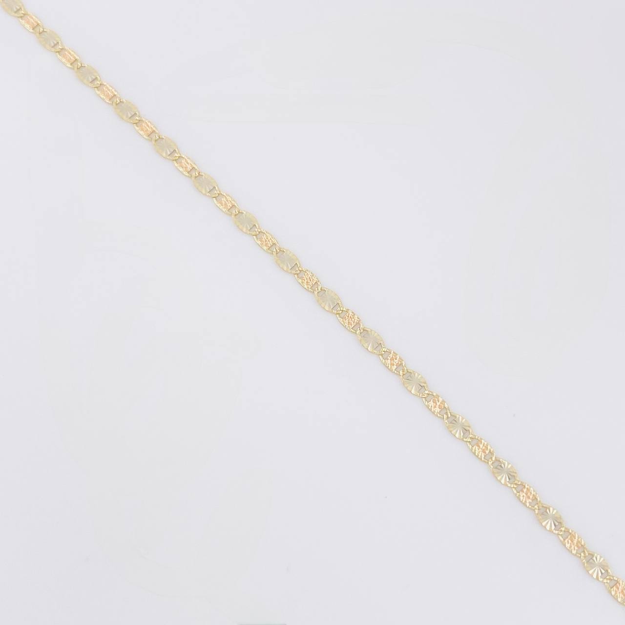 Cadena Escalera Diamantada 2.55g / 60cm / 1.8mm Tres Oros 18K