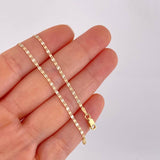 Cadena Escalera Diamantada 2.55g / 60cm / 1.8mm Tres Oros 18K