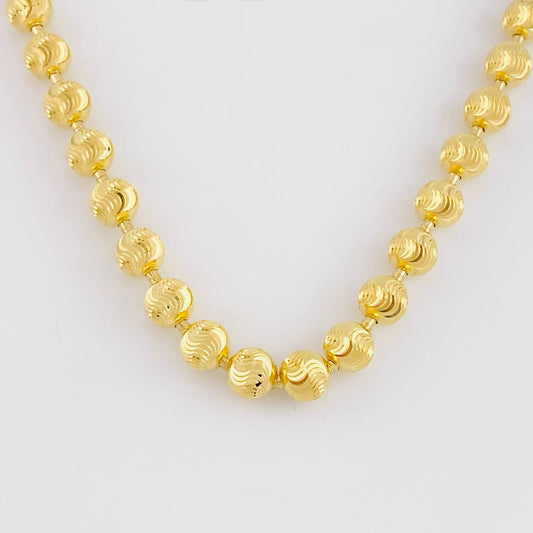 Cadena Militar Media Luna Diamantada 21.25g / 45cm / 4.9mm Oro Amarillo 18K