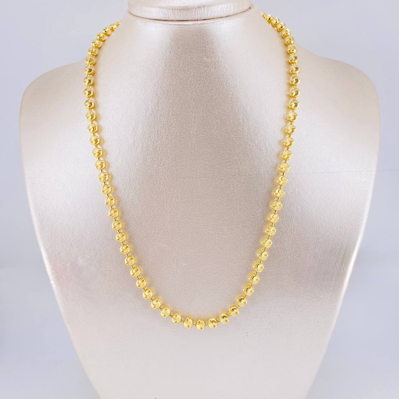 Cadena Militar Media Luna Diamantada 21.25g / 45cm / 4.9mm Oro Amarillo 18K