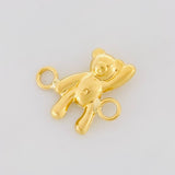 Herraje Oso Mano Arriba 0.3g / 1.1cm Oro Amarillo 18K