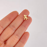Herraje Oso Mano Arriba 0.25g / 1.1cm Oro Amarillo 18K