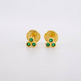 Topos Trio Circulos 0.55g / 3.9mm Oro Amarillo 18K