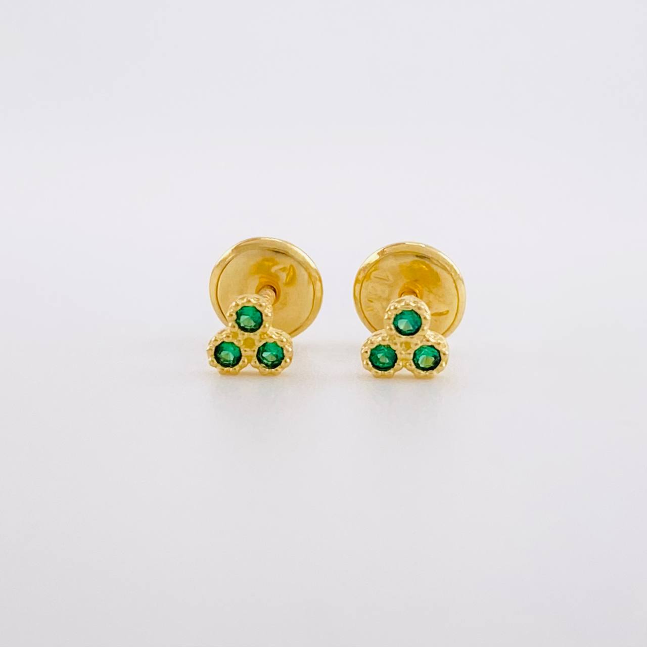 Topos Trio Círculos 0.55g / 3.5mm Oro Amarillo 18K