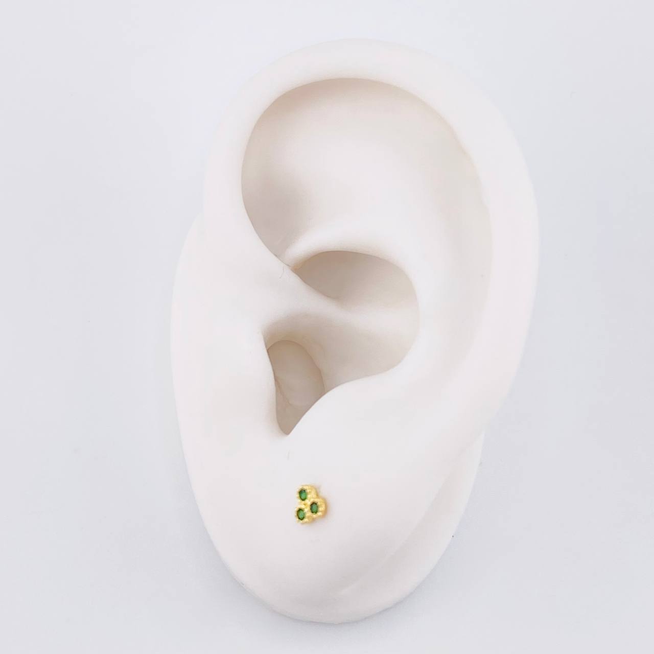 Topos Trio Circulos 0.55g / 3.9mm Oro Amarillo 18K