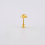 Piercing Topo Bola Lisa 0.2g / 1cm Oro Amarillo 18K